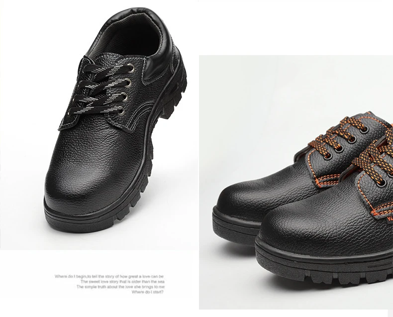 Рабочая защитная обувь для мужчин со стальным носком из искусственной кожи; дышащие защитные ботинки на резиновой подошве; нескользящая Рабочая защитная обувь