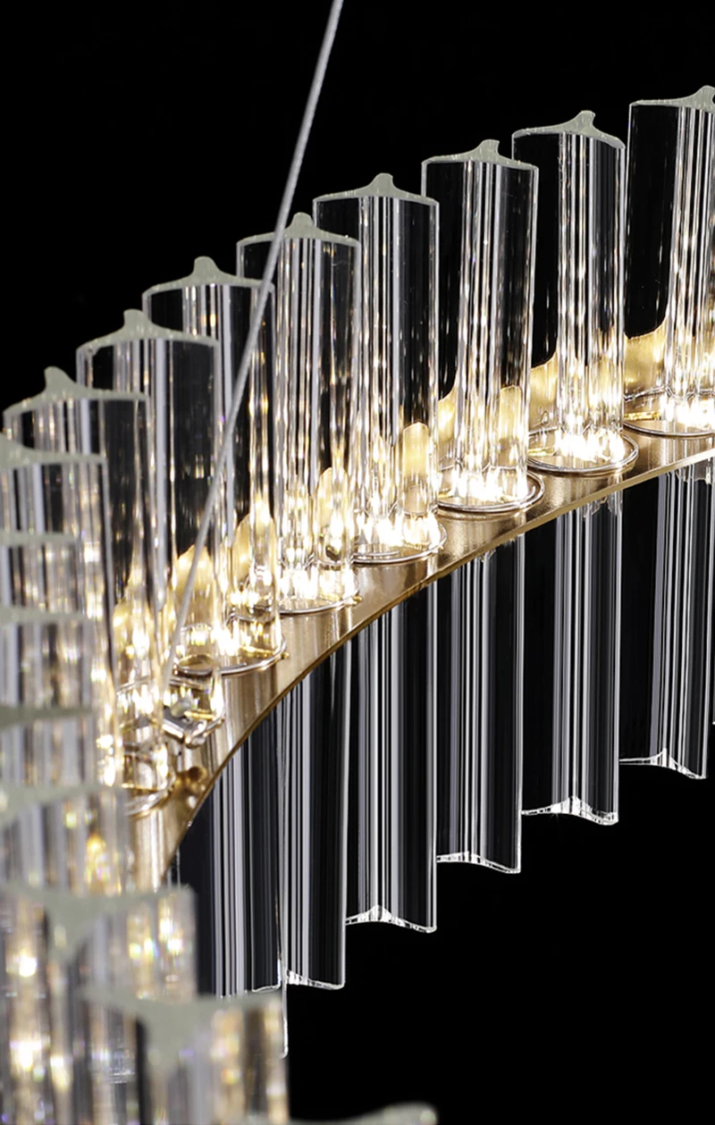 Современная Золотая бронзовая хрустальная люстра люстры креативное художественное кольцо лампа дизайнерская спальня ресторан гостиная хрустальная лампа