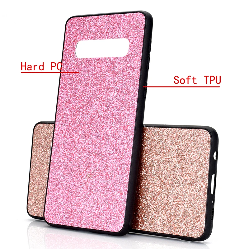 

Bling Glitter Case For Samsung Galaxy S10 Plus S10e M10 M20 M30 A10 A30 A50 J4 J6 Plus Fashion Hard PC + Soft TPU Back Cover Coq