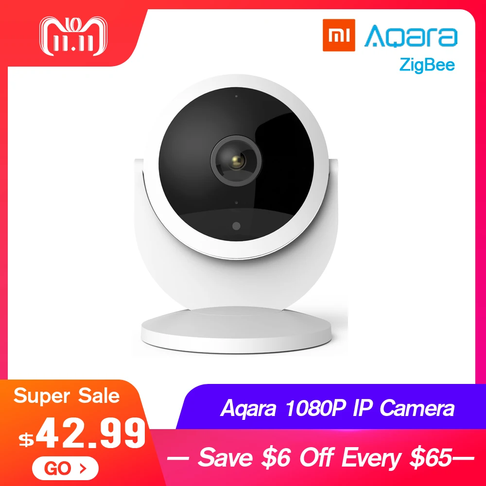 

Xiaomi Aqara 1080P IP Camera 180 Degree Gateway Edition Function Night Vision Remote Viewing Cloud Storage ZigBee for Micro Card