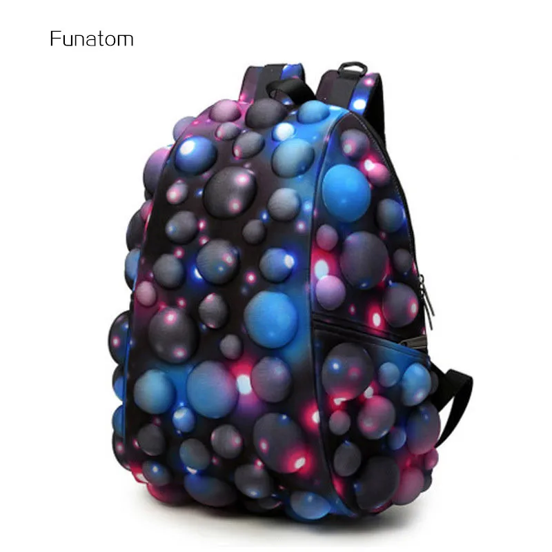 

Fashion Men and Women Backpacks 3D Three-dimensional Modeling Backpack Dead Tide Cool Personality Tide School Bags