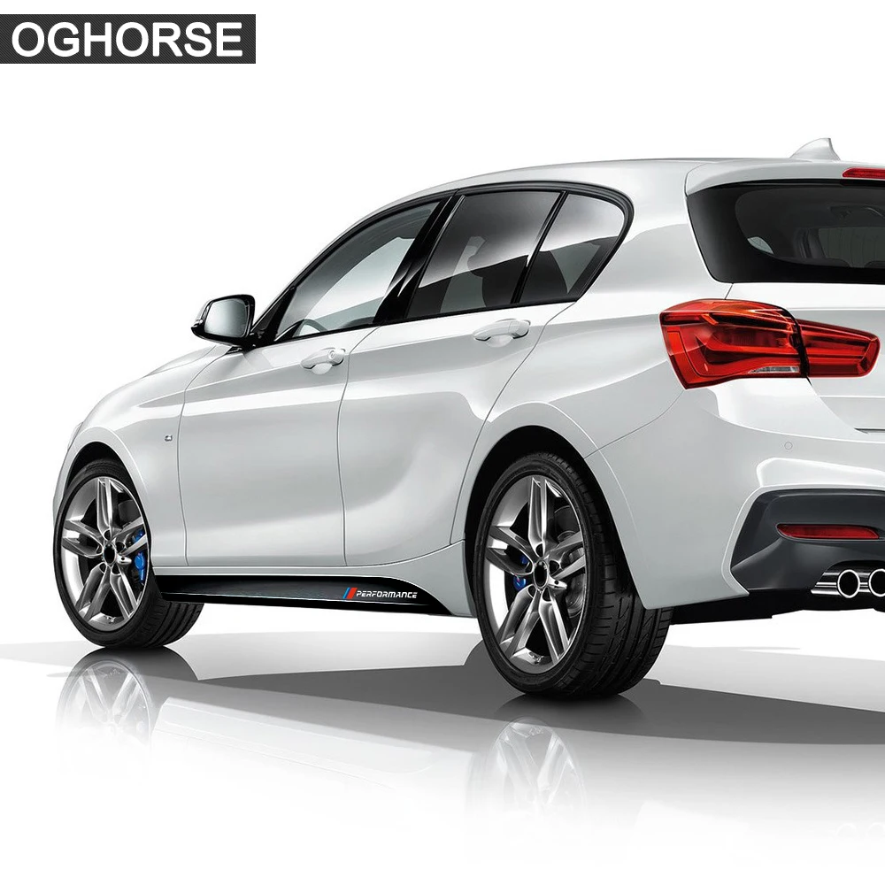 2X Side Stripes Sill Skirt Stickers Decal M Performance Sport for BMW 1 Series f20 f21 F40 118i 120i 125i 128i 135i Accessories