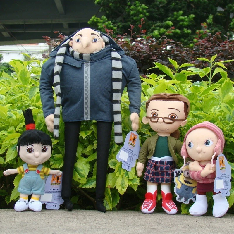 4 Pcs Despicable Me Plush Toy Gru Margo Edith Agnes Cuddly Stuffed Animal Doll Toy Dolls Shirt Toy Hometoy Dolls Glasses Aliexpress