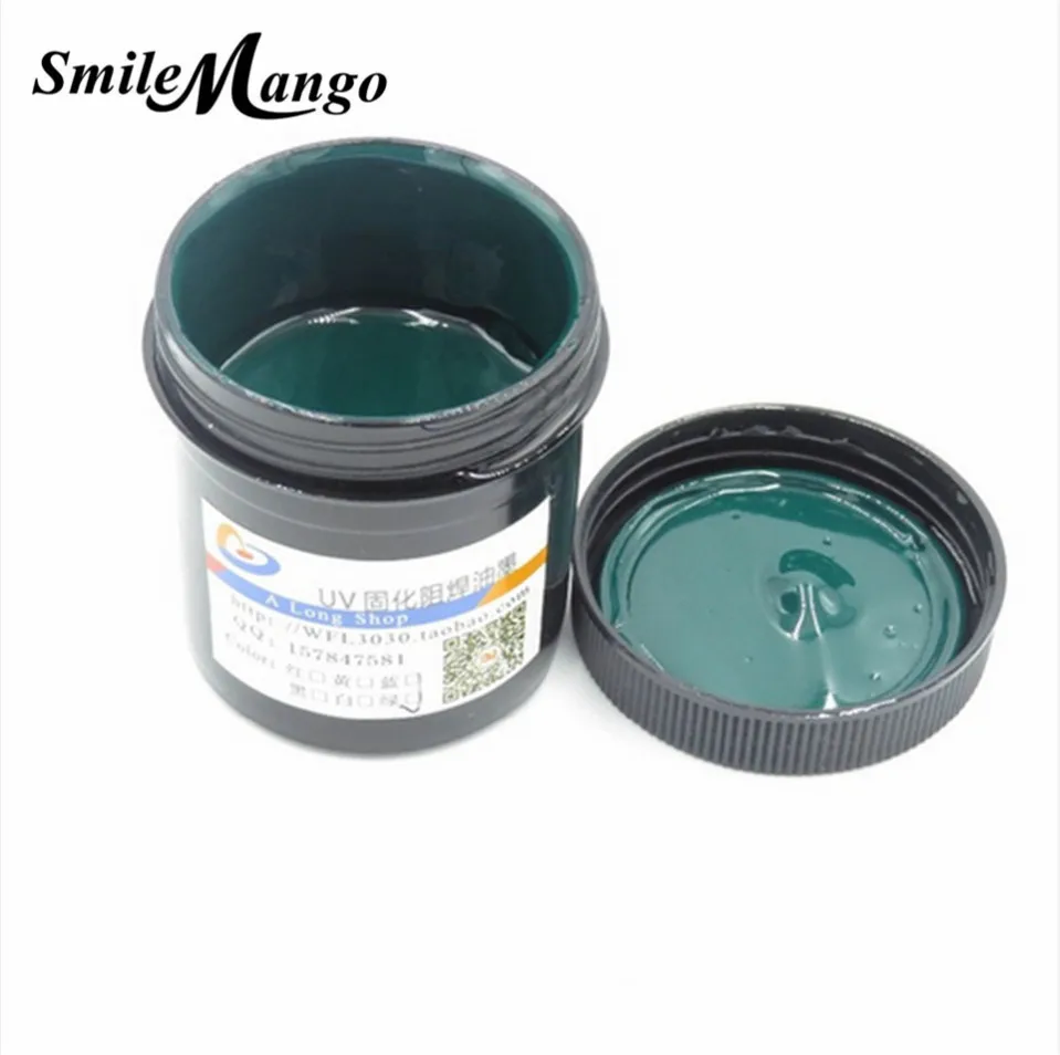 

Free shipping PCB UV photosensitive inks, Green PCB UV curable solder resist ink,solder mask UV ink