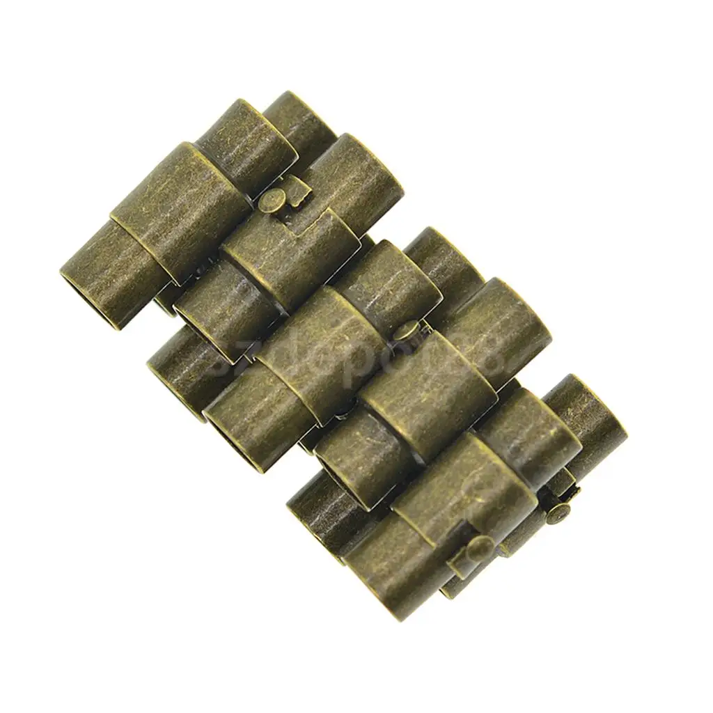 10 Sets Leather Kumihimo Glue In Magnetic Clasp Slide Lock Bracelet Necklace Clasp Cord End Jewelry Making Findings