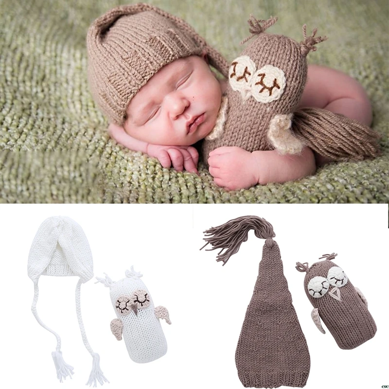 Chapéu do Bebê Recém-nascidos do Bebê Recém-nascido Bonito Crochê Tricô Traje Prop Outfits Foto Fotografia Adereços Meninas 16 outfits foto fotografia chapéu do bebê foto