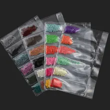 6 Grid/Pack 1mm flat chain japanese Korea colorful metal nail chain 3d nail art decorations nail jewelry DIY Charm deco new