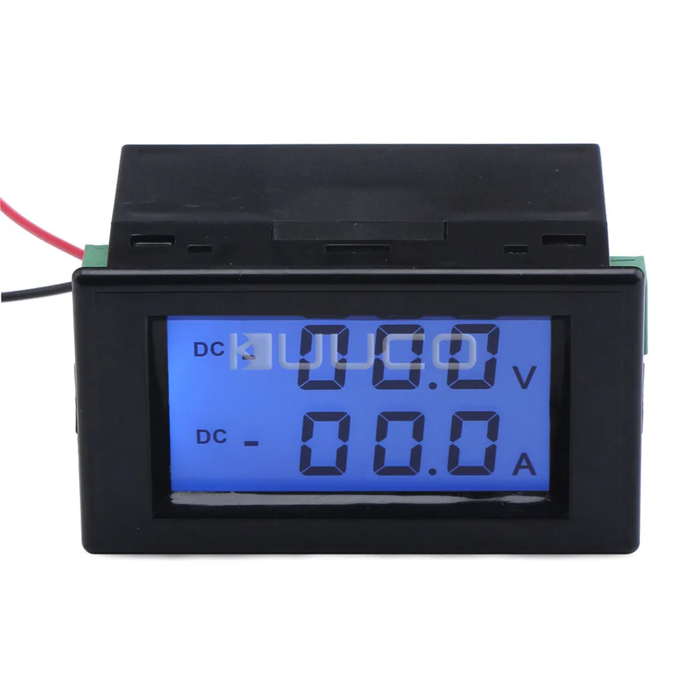

2in1 Tester DC 0~200V/100A Voltmeter Ammeter Lcd Dual Display Voltage Current Meter DC 12V 24V Digital Meter + Shunt Resistor