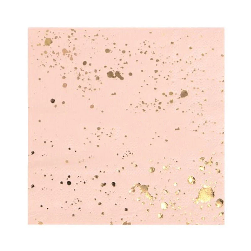 8/20Pcs European style party gold stamping plate birthday party disposable Marble Texture  tableware Plates Set