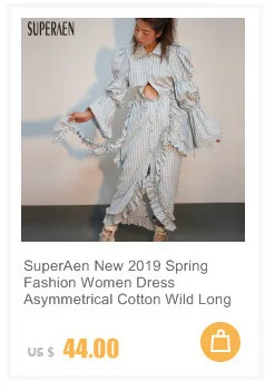 SuperAen, новинка, весеннее пальто для женщин, хлопок, дикая, Повседневная мода, асимметричная решетка, Длинная ветровка для женщин
