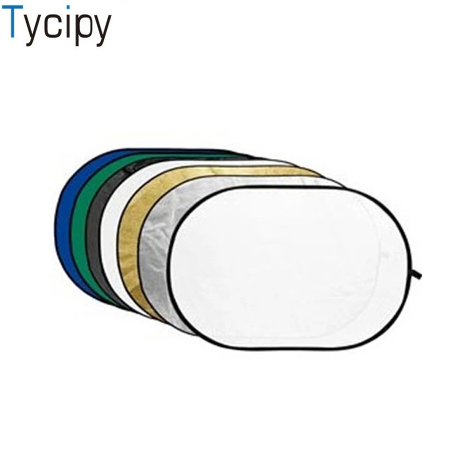 

Tycipy 150*200 7in1 Reflector inch Oval Flash Photography Studio Video Photo Collapsible Refletor Light Disc