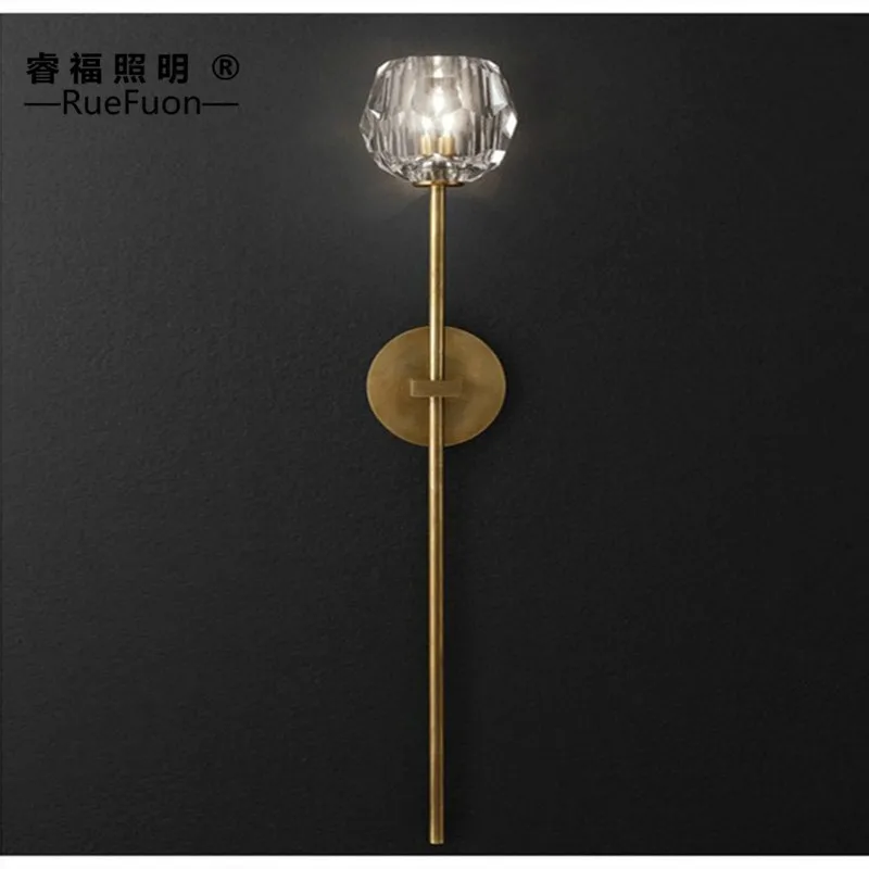 

modern full copper wall lamp bar American postmodern crystal lamps and lanterns personality restaurants all copper lamp