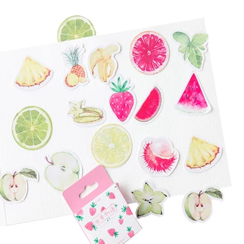 

45pcs/box Creative Fruit Story Diary Decoration Stickers DIY Planner Scarpbooking sealing Label Sticker Children Stationery