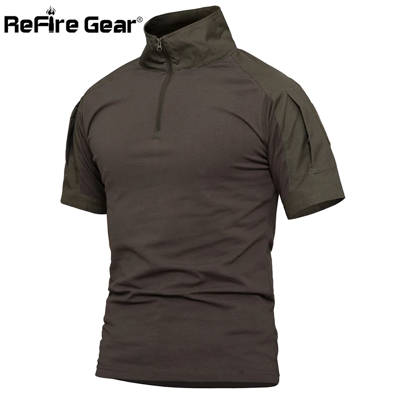 Летняя камуфляжная Военная футболка ReFire Gear Мужская дышащая армейская