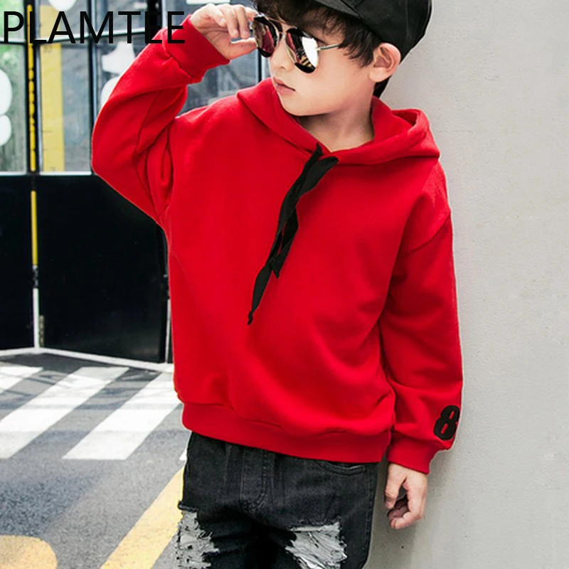 PLAMTEE Red Sweatshirt For A Boy Brief Digital Printing Boys