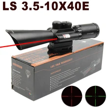 Высокое качество охотничья Оптика прицел LS 3,5-10x40 мм Красный точка зрения волокно оптический прицел на винтовку Viseur точка Румяна Chasse