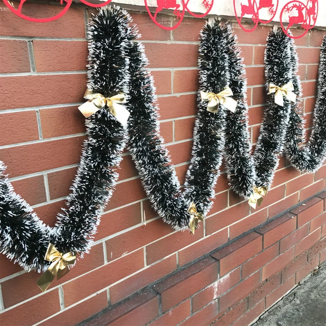 200 cm Christmas Decor Mall Bar Tops Ribbon Garland Streamers Christmas Tree Ornaments White Green Cane Tinsel Party Supplies 20 5