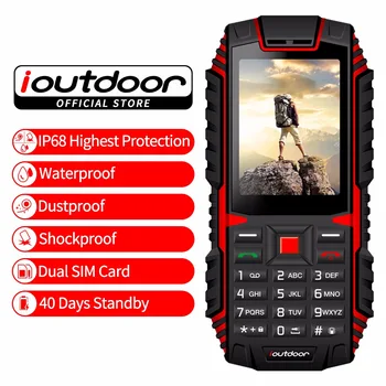 ioutdoor T1 Rugged Phone 2G Feature IP68 Shockproof Waterproof dustproof Telefono 2.4 inch GSM Dual SIM Back Camera FM 2100mAh