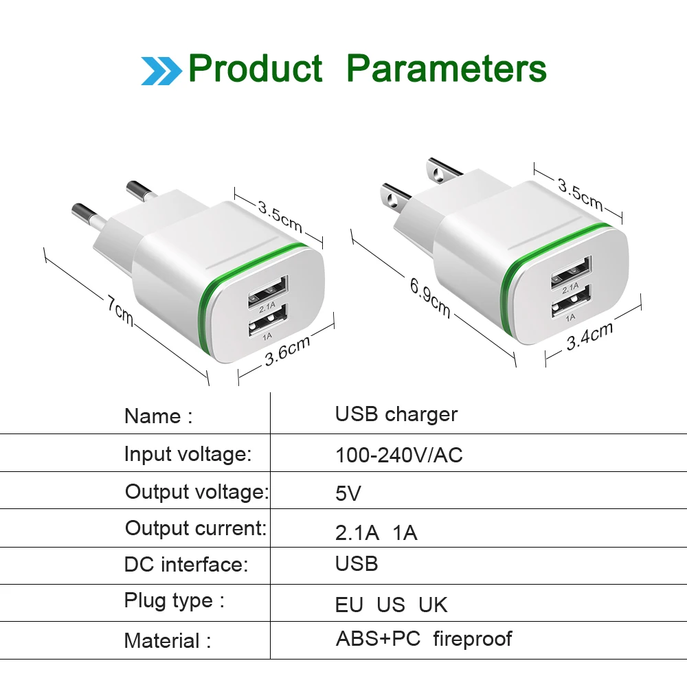 Olaf-Dual-USB-Charger-EU-US-Wall-Charger-for-Huawei-Samsung-Xiaomi-iphone-7-Mobile-Phone
