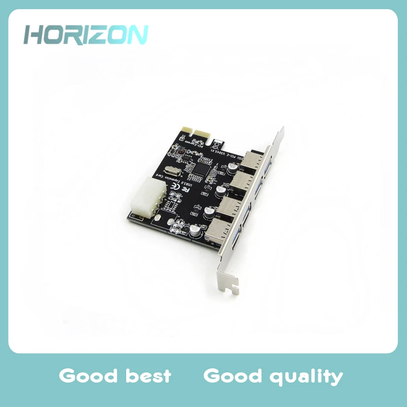 

USB3.0 Expansion Card 4 Ports PCI-E to USB3.0 Computer Expansion Card 4Pin Connector HUB for Desktop Computer PC