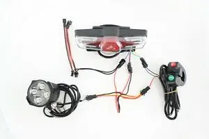Perfect Electric Bicycle 24V 36V 48V 60V Universal Headlight Tail Rear Lights LED include Bake Light 2