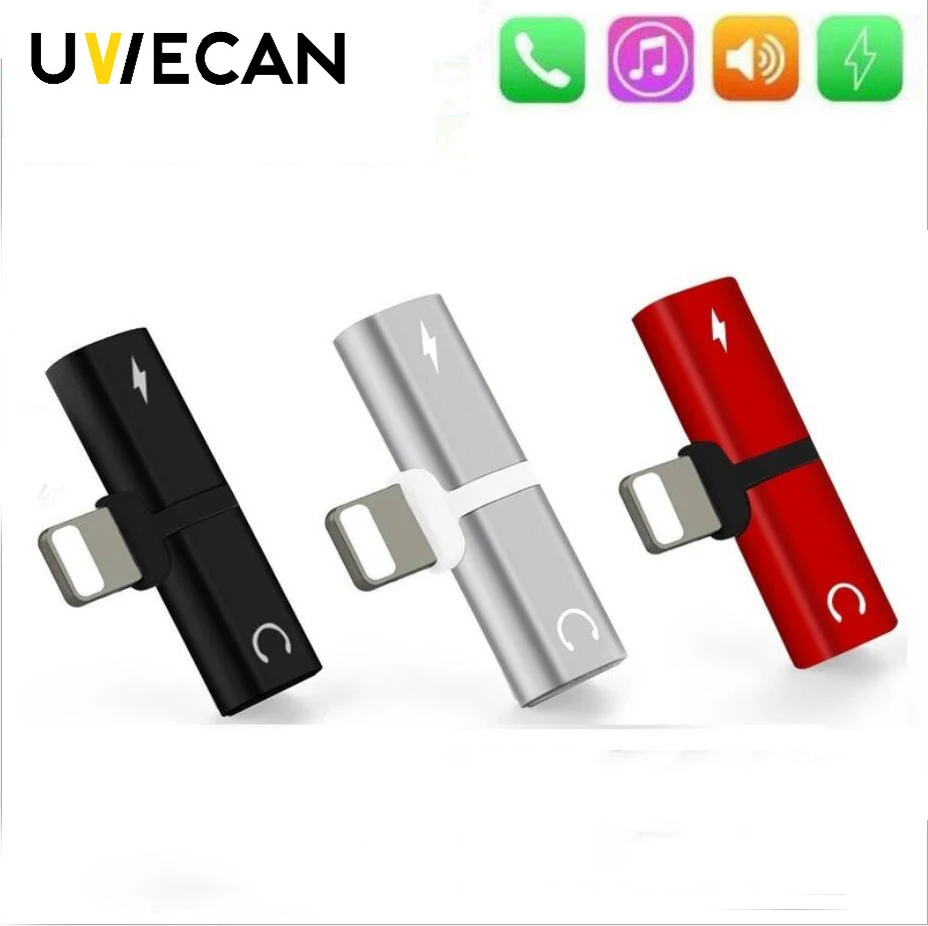 2 in 1 Audio charging Adapter For Lightning to Jack