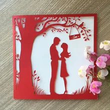 100 шт поздравительные открытки подарочные открытки на заказ лазерная резка сердце пустые винтажные свадебные приглашения свадебная открытка любовные письма сообщения