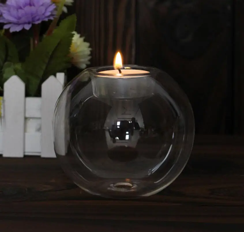 

Romantic Crystal Glass Candle Holder Wedding Bar Party Home Decor Candlestick