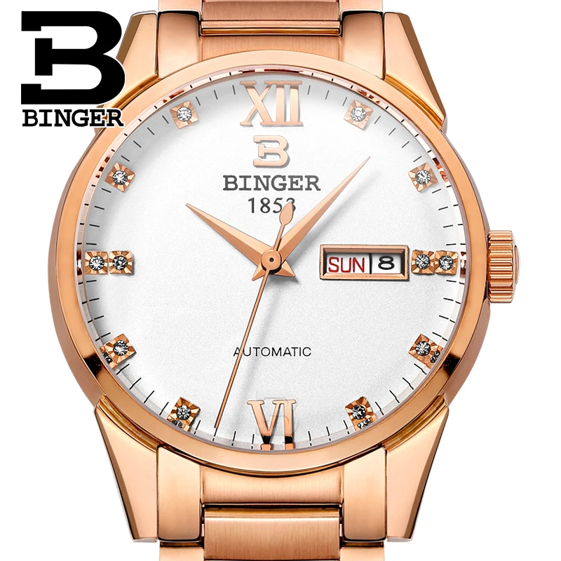 Nova Su a Rel gio Masculino Marca De Luxo Binger Autom tico Mec nico 