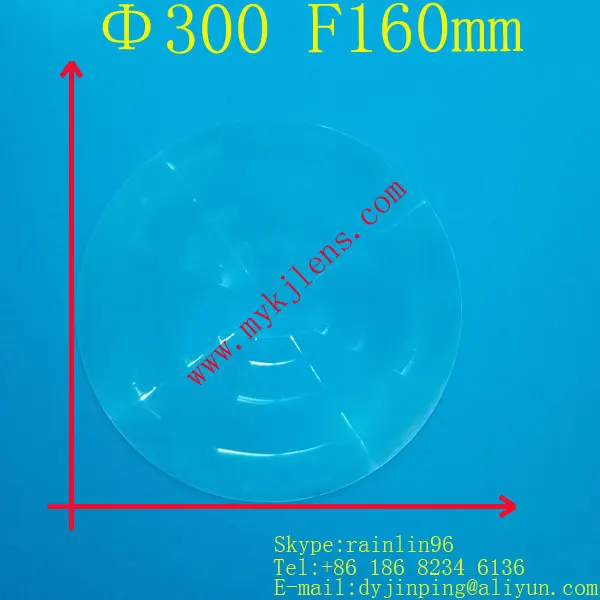 Диаметр 300 мм, PMMA линзы Френеля фокусное расстояние 160 мм, используемый плоскости увеличить, солнечный концентратор, высокий свет