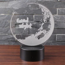 3D спокойной ночи укладки LED 7 Изменение цвета освещения лампы для отдыха украшение помещения ночник