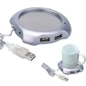 

Wholesale New Dropship New USB 4 Ports Hub Warm Coffee Cup Warmer Gadget Heater
