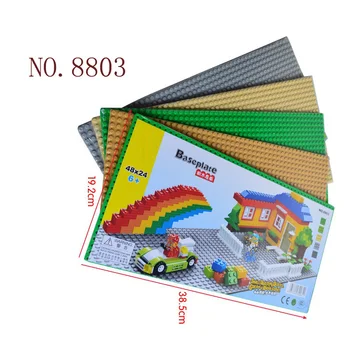 

6Pcs/lot big Blocks Base Plate 48*24 Dots 38.5*19.2cm diy Baseplate Educational Toys for children gifts Compatible With Toys