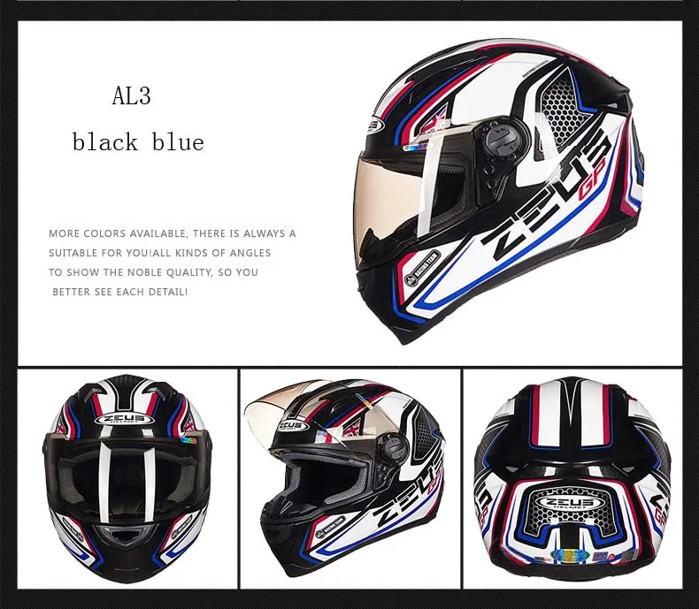 Новые ZEUS анфас мотоциклетный шлем Мотокросс Мотоцикл шлемы ZS-811 с DOT сертификации из ABS