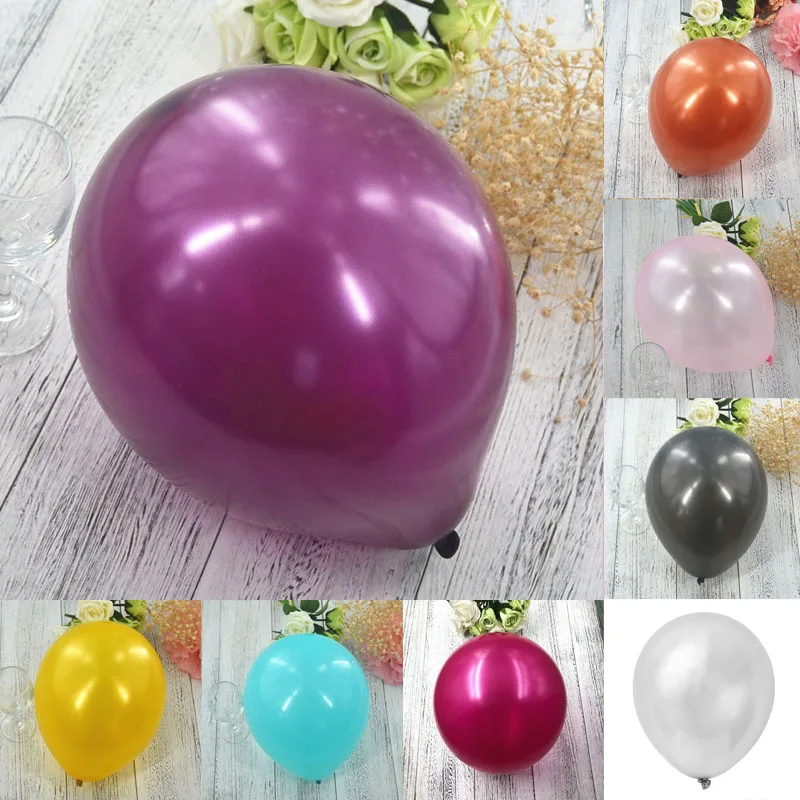 

12 Inch Wedding Decor Children Toys Thicken Pearl Latex Balloon Party Supplies Happy Birthday Muted Color Air Ball Inflatable