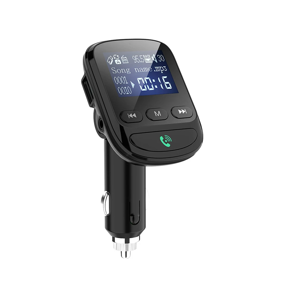 

BT06 Bluetooth MP3 Player Hand-free Call QC3.0 Fast Charge FM Transmitter Wireless Audio Receiver Support TF card U disk