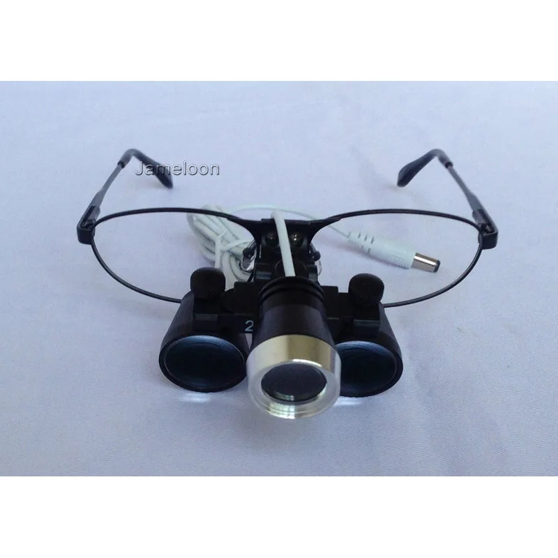  Metal box 2.5 times near sight removable glass surgical operation loupe with led head light dental  - 32575565215