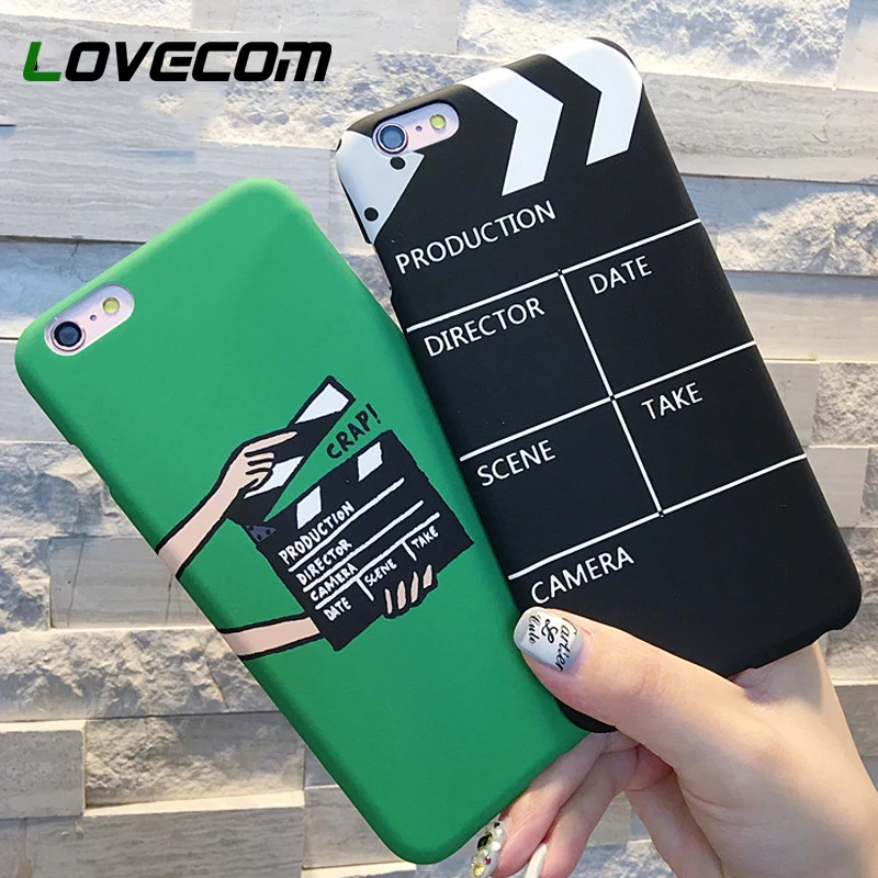 

LOVECOM For iphone 5 5S SE 6 6S Plus 7 7 Plus Phone Case Scrub Movie Pallets Pattern PC Hard Phone Back Cover Case
