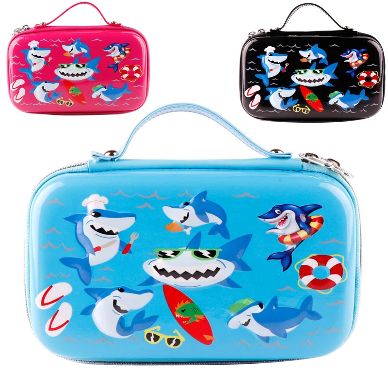 

Large size EVA pencil case shark pattern pencil pouch Underwater World big pencil bag