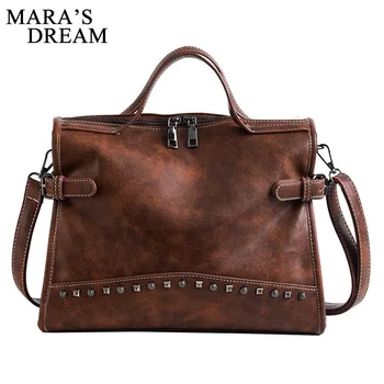 

Mara's Dream 2019 Vintage Style New Wave Korean Version of The Wild Messenger Shoulder Shoulder Personalized Portable Rivet Bag