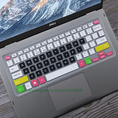 13,3 ''Силиконовая клавиатура для ноутбука кожного покрова для Dell Inspiron 13 5368 5370 5378 7000 7370 7368 7378 5568 13-5368 14CR - Цвет: Candyblack