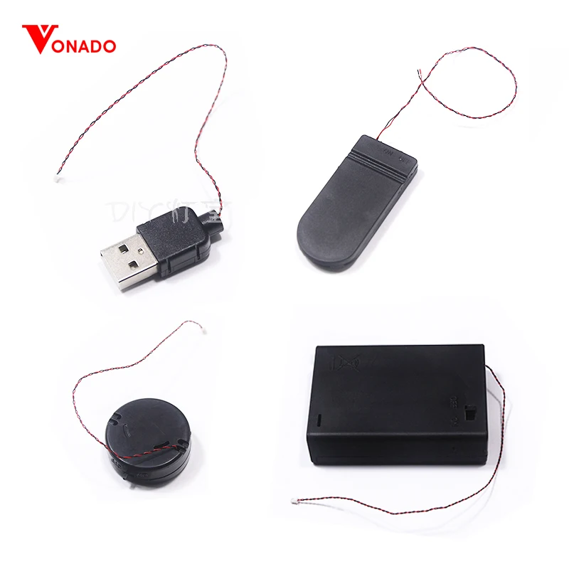 

USB Cable Battery Case Led Light For Lego City Street Single lamp battery box USB For lego /pin/ Creator House DIY Toys
