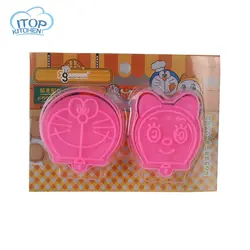 ITOP Doraemon Cookie Плесень Pokonyan Кот Cookie Фондант Торт Sugarcraft Choco украшения резца плунжера mold