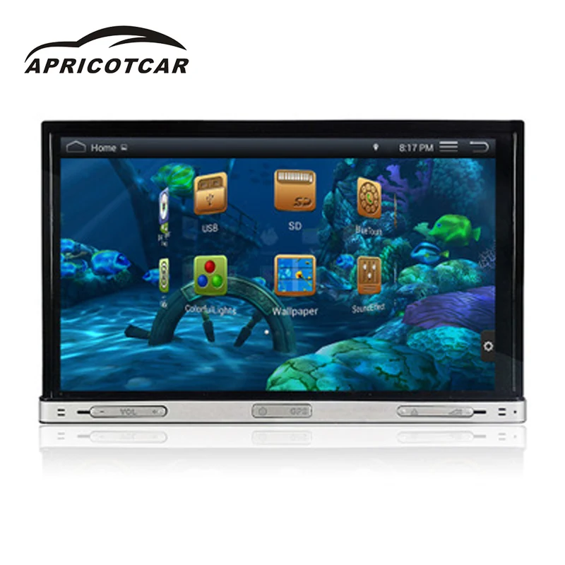 black APRICOTCAR 4,4 Quad-core 7-дюймовый dual-шпинделя Bluetooth автомобильный DVD с WI-FI/красочные огни мультимедийный плеер 3g Интернет доступа - Цвет: black