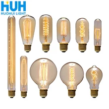Винтаж Эдисон лампы E27 40 Вт ретро лампы накаливания Эдисона Светильник 90 V-260 V Спальня лампа накаливания со стеклянным колпаком для домашнего декора Творческий лампы