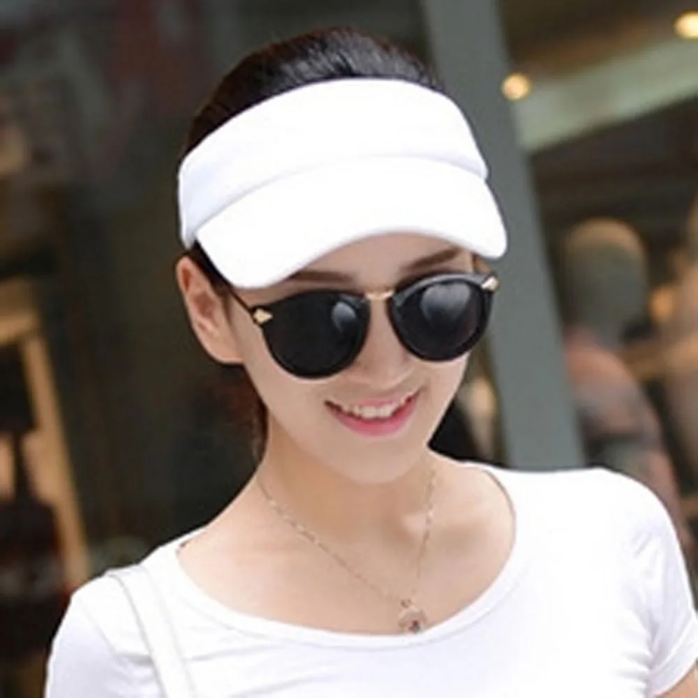 Buy Fashion Adjustable Solid Women Summer Sun Visor
