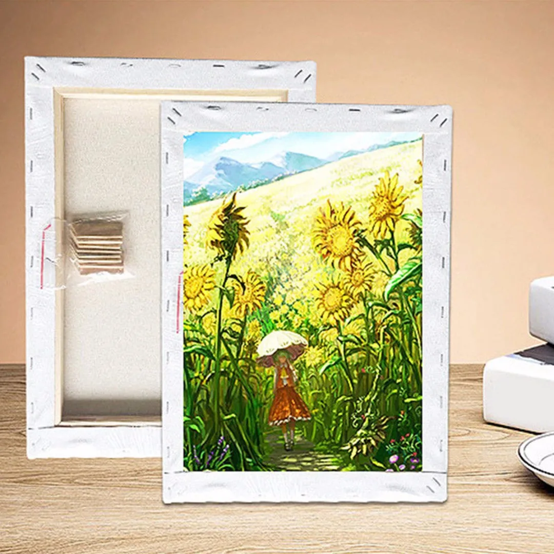 Small Art Board White Blank Square Artist Canvas Wooden Board Frame Primed For  Oil Acrylic Paint Crafts Home Decoration Mayitr