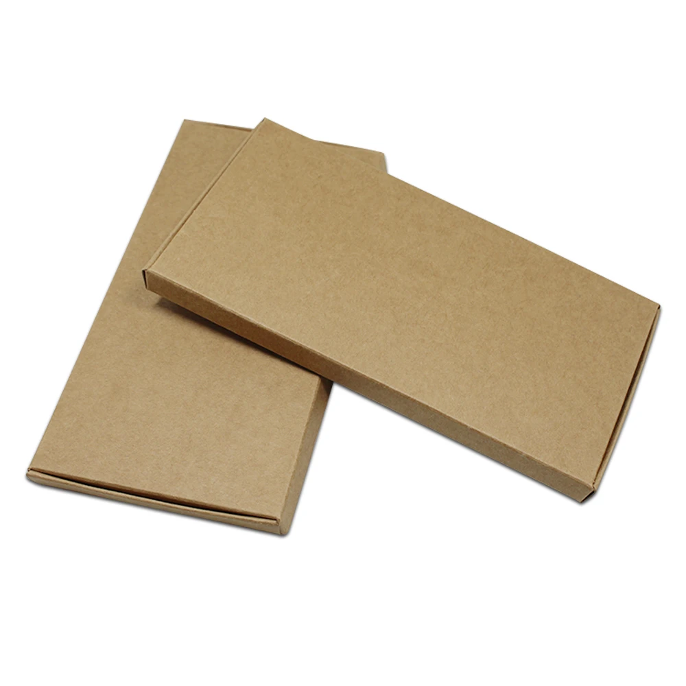 100pcs/ Lot Multi-sizes Kraft Paper Boxes Brown DIY Gift Package Box Foldable Papercard Boxes For Christmas Wedding Decoration