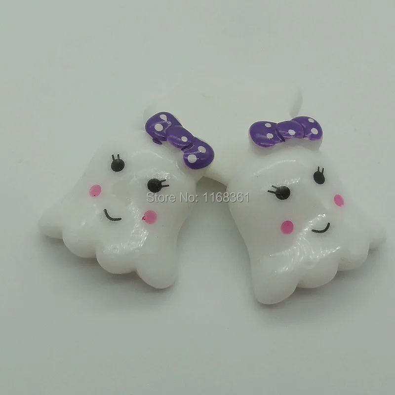 1pcs/lot resin flat back Halloween ghost girl 28mm Cabochons Scrapbooking Hair Bow Center DIY Christmas decration C103-2