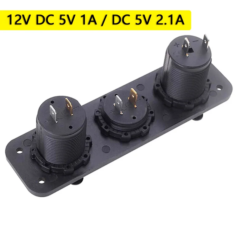 Dewtreetali автомобильное зарядное устройство для мотоцикла с двумя USB портами + 12 В